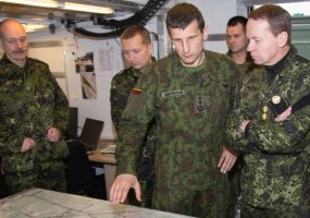 Commander of the Mechanised Infantry Brigade Iron Wolf attends a conference of the Danish... - 1