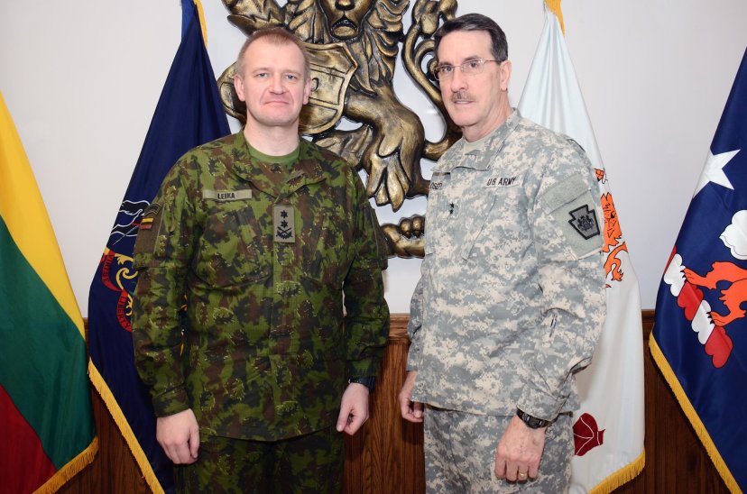 Commander of the Lithuanian Land Force conducted a visit to the Pennsylvania National Guard