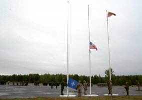 Lithuanian and U.S. troops train in a joint infantry-engineer personnel Exercise Engineer Thunder... - 1