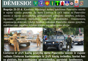Lithuanian and U.S. soldiers will train in a cooperative Exercise King's Strike 2015 in... - 1