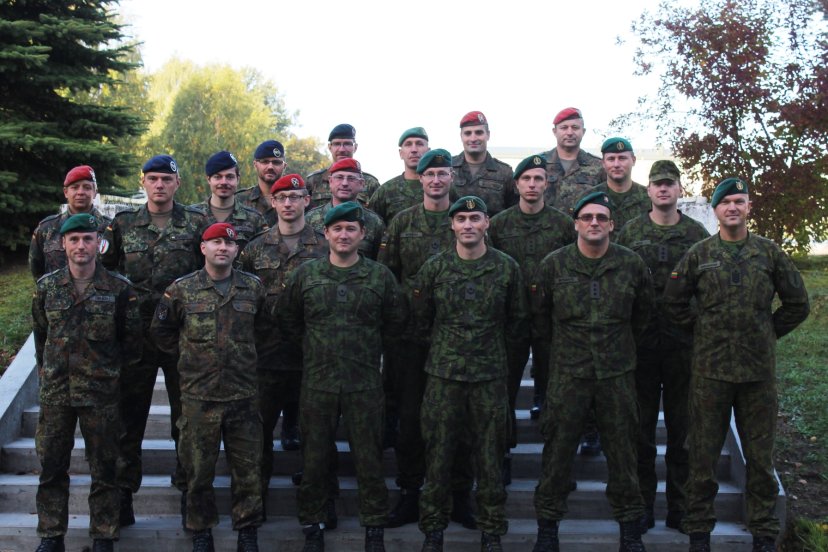 Lithuanian and German artillery experts consult to integrate the newly procured howitzers into...
