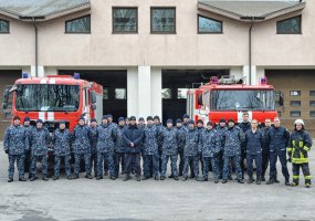 Karinių jūrų pajėgų laivų įgulos dalyvavo priešgaisriniuose mokymuose - 5