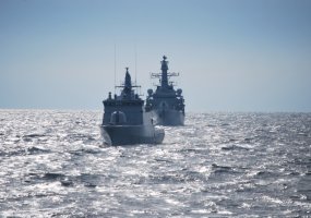 Jūroje vyko bendros pratybos su NATO nuolatinės parengties jūrinio komponento pirmosios grupės... - 1