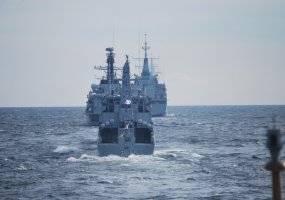 Jūroje vyko bendros pratybos su NATO nuolatinės parengties jūrinio komponento pirmosios grupės... - 4