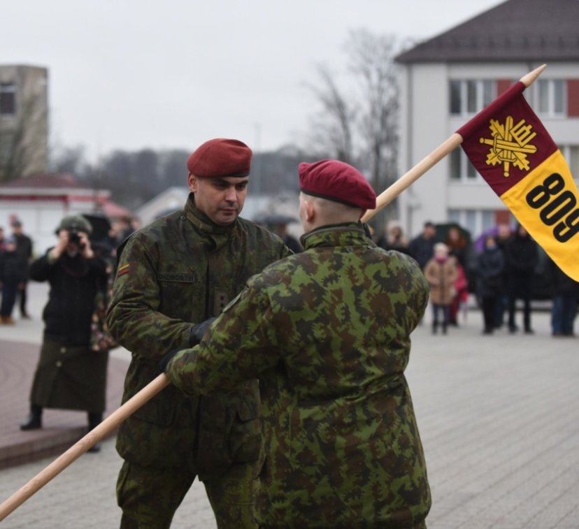 Šalčininkuose prisiekė atkurtos savanorių kuopos kariai