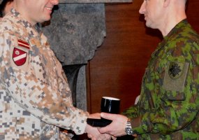 Latvijos Zemessardze karių vizitas Dariaus ir Girėno apygardos 2-ojoje rinktinėje - 1