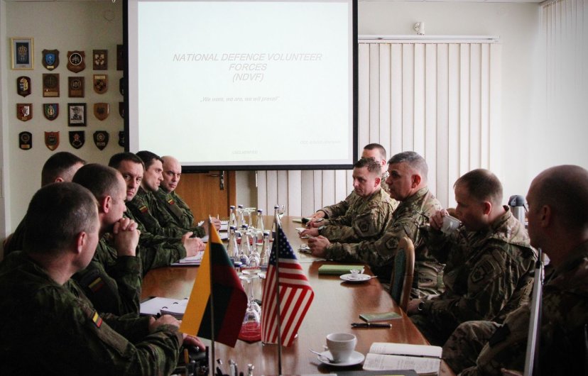 Military cooperation between the Lithuanian Land Force and the Pennsylvania National Guard was...