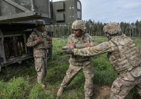 Amerikiečių seržantas pratybose „Ugninis griausmas 2016 - 1
