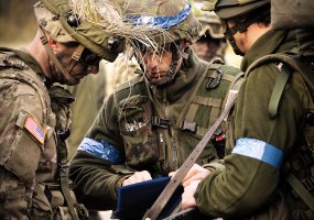 Savanoriai vertinamosiose pratybose treniruojasi kartu su sąjungininkais  - 1