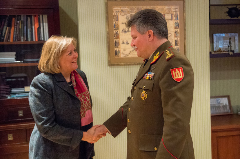 Chief of Defence of Lithuania met with the new US Ambassador in Lithuania, HE Anne Hall
