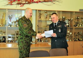 Oro gynybos batalionas atnaujino sąveikos planą su Valstybės sienos apsaugos tarnyba - 1