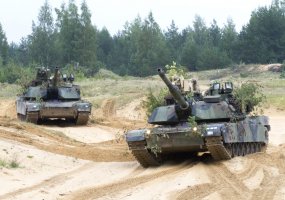 Tanks and other equipment of the new U.S. rotational force on the way to Lithuania - 3