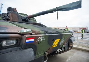 Military equipment for the NATO enhanced Forward Presence Battalion in Lithuania arrived from the... - 2