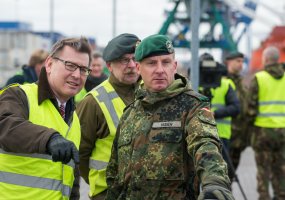 Military equipment for the NATO enhanced Forward Presence Battalion in Lithuania arrived from the... - 5