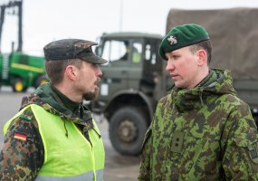 Military equipment for the NATO enhanced Forward Presence Battalion in Lithuania arrived from the... - 6