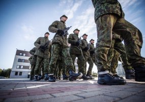 Gedimino štabo batalione - naujų šauktinių priesaika - 2