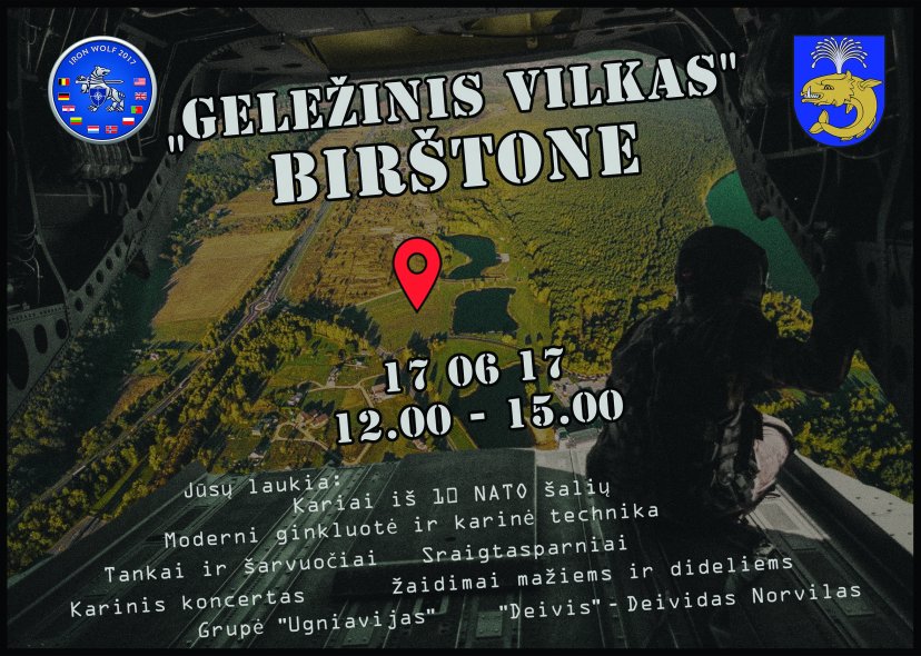 Kviečiame į susitikimą su tarptautinių pratybų „Geležinis vilkas 2017