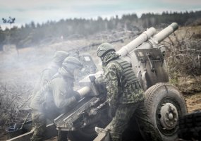 Lithuanian and NATO eFP Battalion Battle Group soldiers train in joint training event Winter Wolf - 2