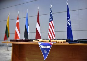 Royal Danish Air Force Detachment took over the NATO Baltic Air Policing Mission from the United... - 1
