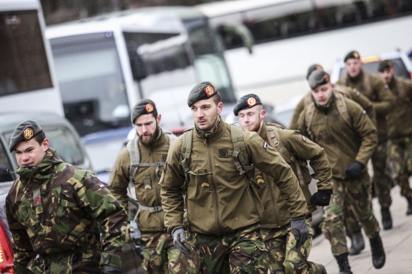 First time soldiers of the NATO enhanced Forward Presence Battalion Battle Group Lithuania join...