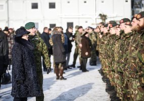 Rukloje  - NATO  priešakinių pajėgų bataliono kovinės grupės vado pasikeitimo ceremonija - 6