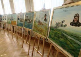 Karinių oro pajėgų štabe - Lietuvos tarpukario karo lakūnų paveikslų pristatymas - 1