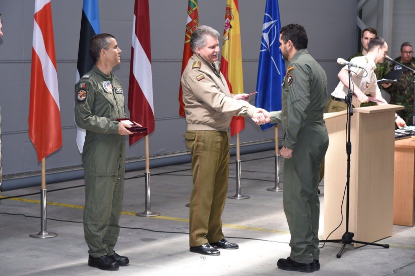 Lietuvos kariuomenės Karinių oro pajėgų Aviacijos bazėje Šiauliuose vyko NATO oro policijos...