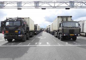 Belgijos kariuomenės konvojus pasipuošė Vyčiu  - 5