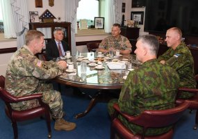 Commander of the Lithuanian Lad Force Brig Gen V. Rupšys on a visit in the United States of America  - 2
