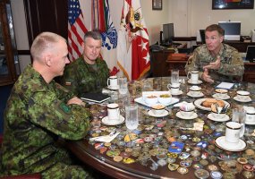 Commander of the Lithuanian Lad Force Brig Gen V. Rupšys on a visit in the United States of America  - 4