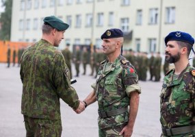 Išlydėti tarnybą Lietuvoje baigę ketvirtojo Portugalijos rotacinių pajėgų kontingento kariai - 4