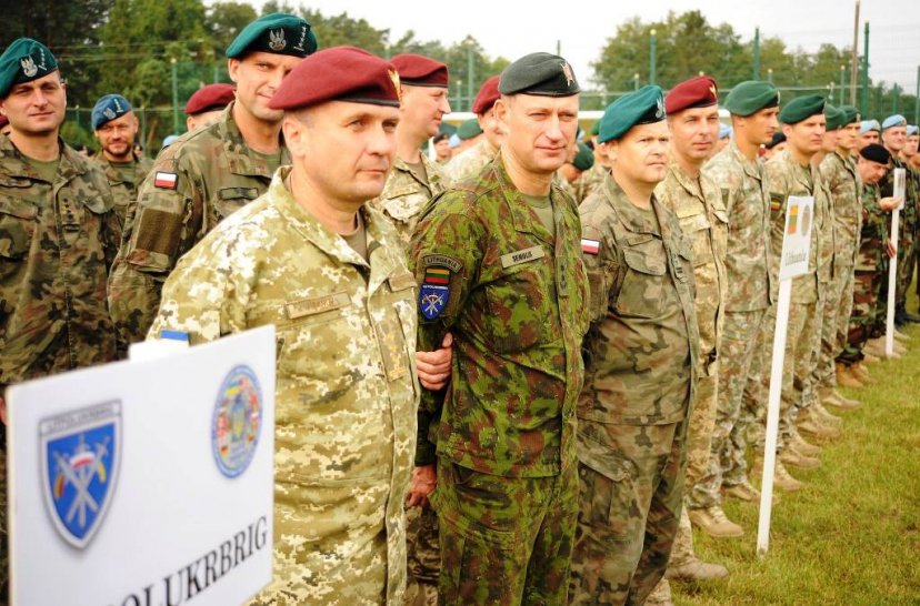 Tarptautinėse pratybose „Rapid Trident 2018“ Ukrainoje Lietuvos kariai dalijosi patirtimi, kaip...