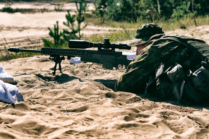 Sausumos pajėgų snaiperiai treniravosi pratybose „Angies kirtis“ 