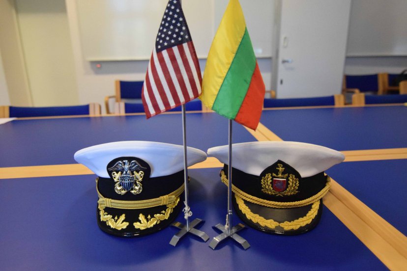 Representatives U.S. Naval Forces Europe-Africa visited the Lithuanian Navy HQ