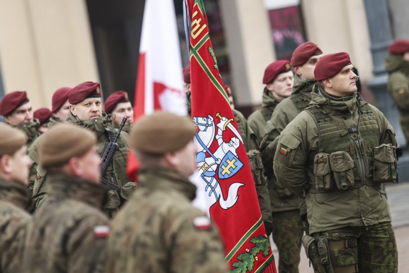 Nepriklausomybės aikštėje iškilmingai paminėtas Krašto apsaugos savanorių pajėgų gimtadienis