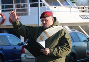 Ant patrulinio laivo ,,Sėlis” stiebo iškeltas naujo vado vimpelas - 1