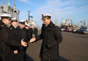 Ant patrulinio laivo ,,Sėlis” stiebo iškeltas naujo vado vimpelas - 4