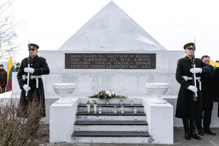 Kėdainiuose paminėtos pirmojo Lietuvos savanorio Povilo Lukšio žūties 100-osios metinės