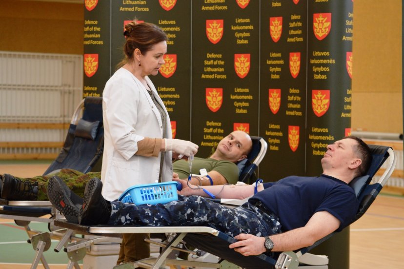 Gynybos štabe Vasario 16 dienos sukaktys paminėtos kraujo donorystės akcija