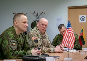 Delegation of U.S. sergeant majors on a visit in Lithuania - 1