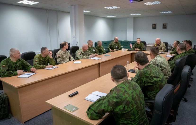 Delegation of U.S. sergeant majors on a visit in Lithuania