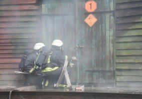 Depų tarnyboje sprogstamųjų medžiagų sandėlyje vyko veiksmų kilus gaisrui pratybos - 1