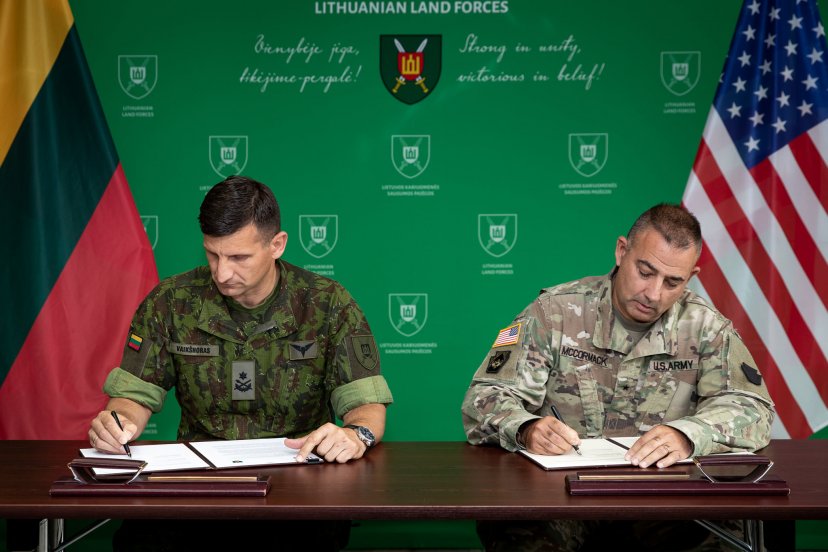 Cooperation agreements between the Lithuanian Land Force and the Pennsylvania National Guard to...