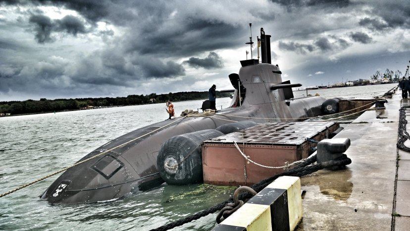 U-31 submarine of the German Navy moored at the Port of Klaipėda