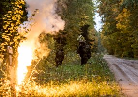 Karaliaus Mindaugo husarų batalione karinius įgūdžius atnaujino rezervo karių kuopa - 1