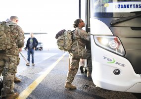 First soldiers of the U.S. rotational force arrived in Lithuania - 2