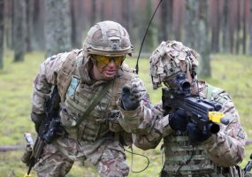 Training audience of international Exercise Iron Wolf 2019-II preparing for defensive and... - 1