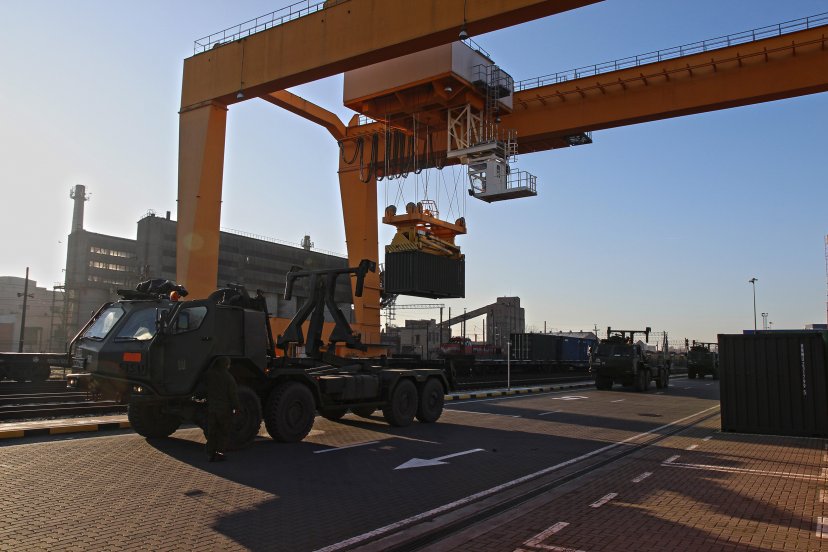 Specialists of the NATO enhanced Forward Presence Battalion Battle Group trained transporting...