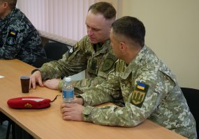 Ukrainos kariuomenės vyriausiojo puskarininkio apsilankymas Juozo Lukšos mokymo centre - 2