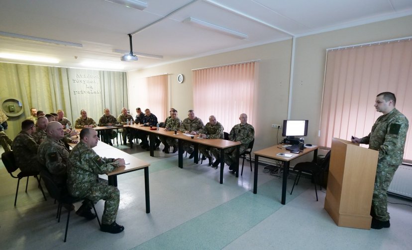 Ukrainos kariuomenės vyriausiojo puskarininkio apsilankymas Juozo Lukšos mokymo centre